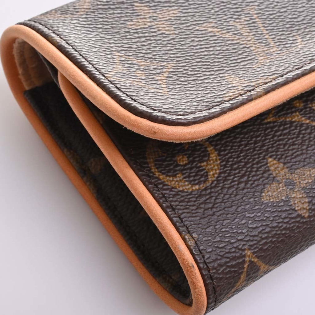 LOUIS VUITTON Monogram Pochette Twin PM Shoulder Bag M51854 Brown Women's