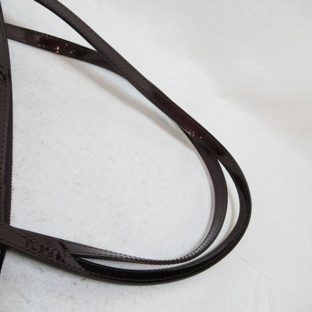 LOUIS VUITTON Avalon Zip Shoulder Bag Brown Amarrant enamel M91594