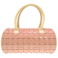 CHANEL Duffle Bag Plastic Leather Pink White 6th Series Handbag