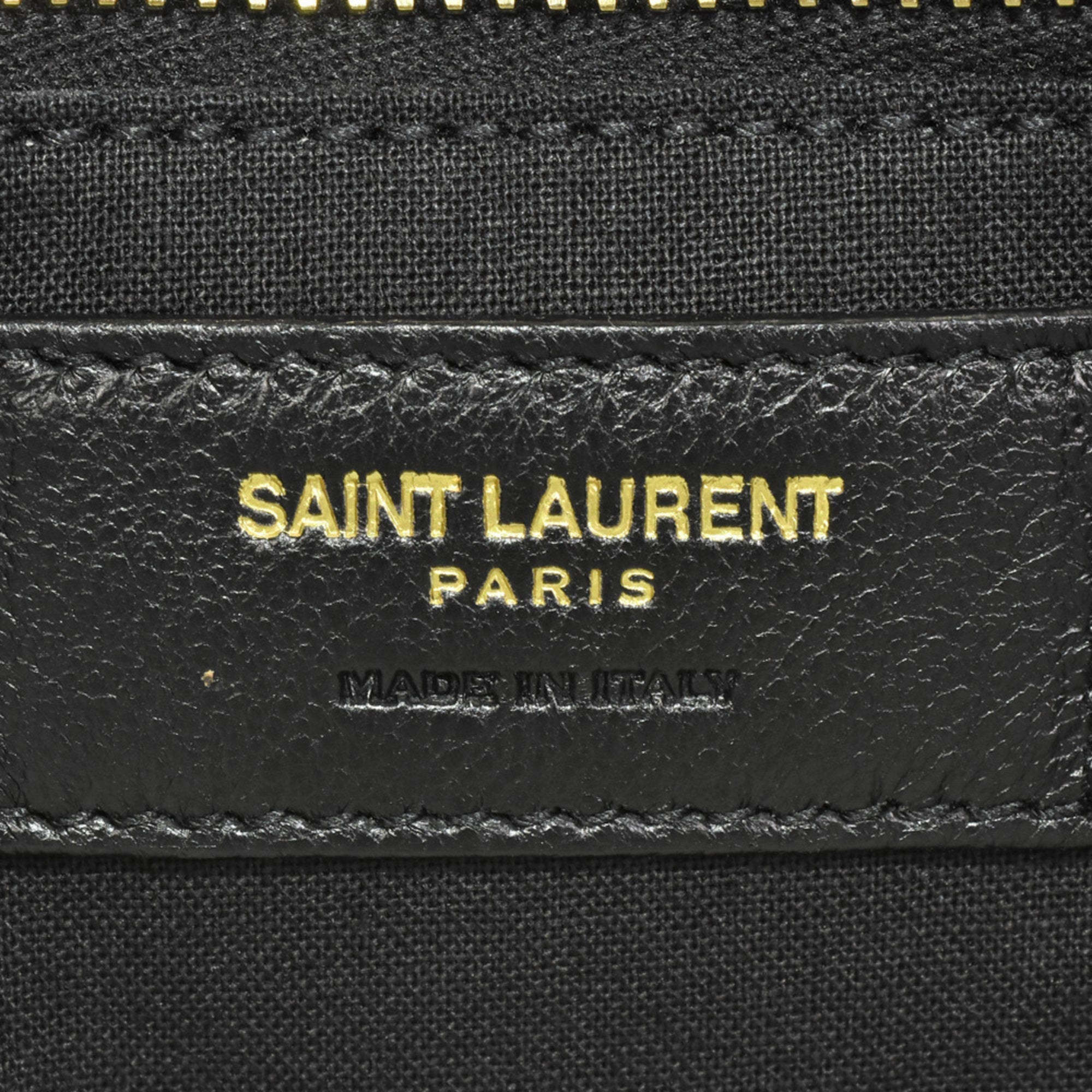 YVES SAINT LAURENT Saint Laurent Paris SAINT LAURENT Rive Gaucher Tote Bag Beige Brown Canvas Leather 631682