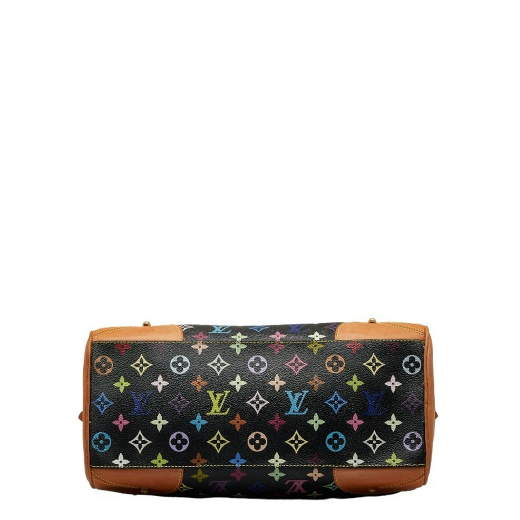 LOUIS VUITTON Monogram Multicolor Claudia Handbag M40194 Noir Black PVC Leather Women's