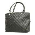 CHANELAuth  Ligne Cambon Tote Bag Women's Leather Tote Bag Black