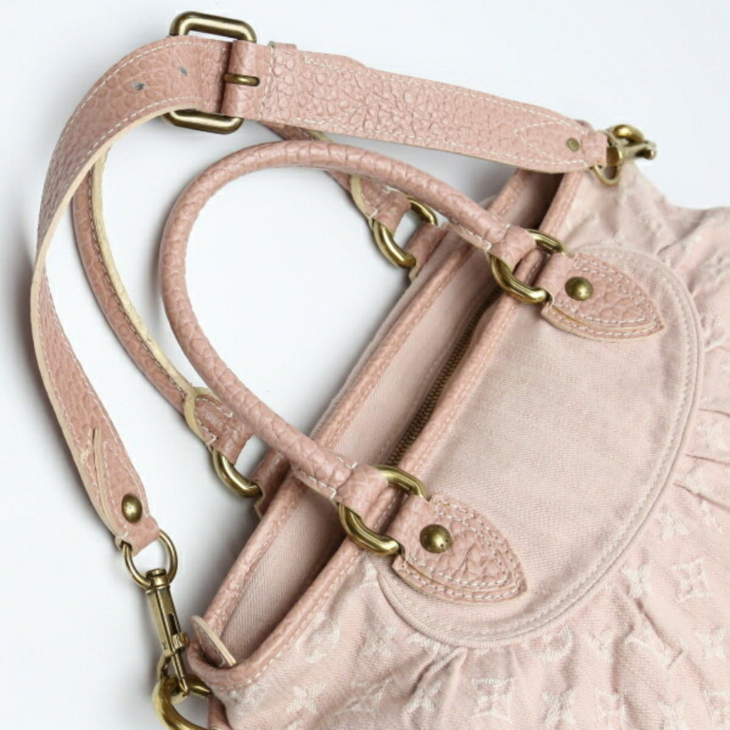 LOUIS VUITTON Neo Cavy MM Monogram Denim M95836  Rose Handbag LV