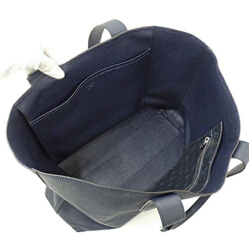 LOUIS VUITTON Bag Men's Tote Hippo Voyage NV Taurillon Leather Navy M53240