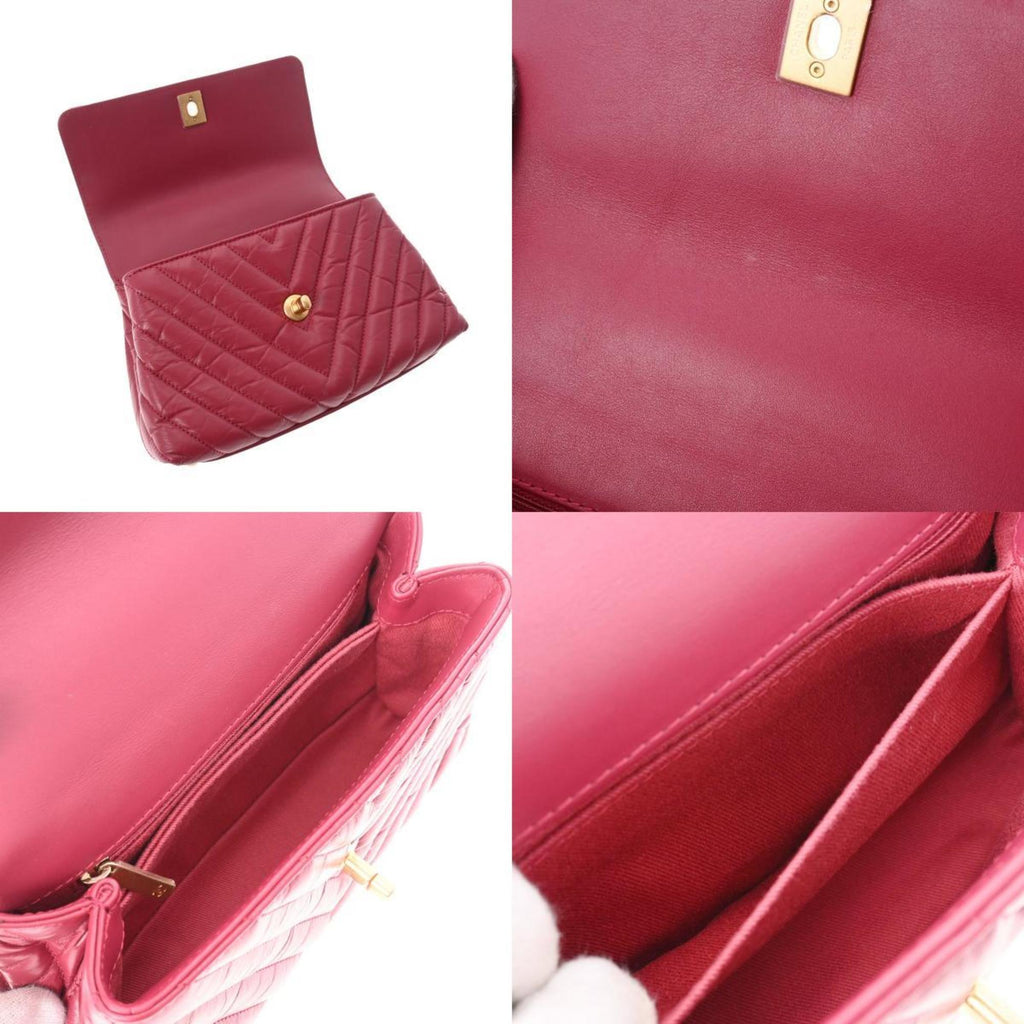 CHANEL V Stitch XS Bordeaux A92990 Ladies Calf Bag