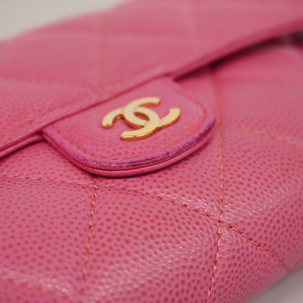 CHANELAuth  Matelasse Gold Hardware Women's Caviar Leather Caviar Leather