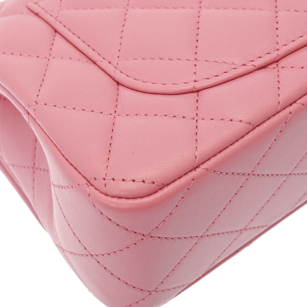 CHANEL Chain Shoulder Pink Champagne AS2431 Women's Lambskin Bag