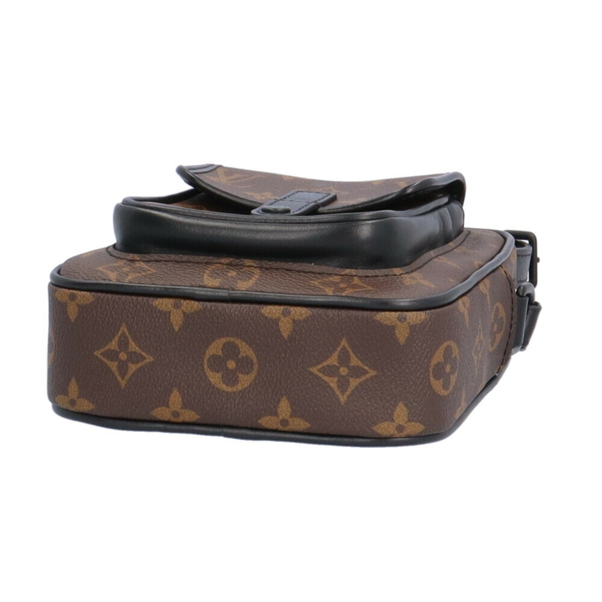 LOUIS VUITTON Crust Fur Wearable Monogram Macassar Shoulder Bag M69404 Brown Unisex