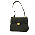 CHANEL  Matelasse Shoulder Bag Women's Caviar Leather Shoulder Bag Black
