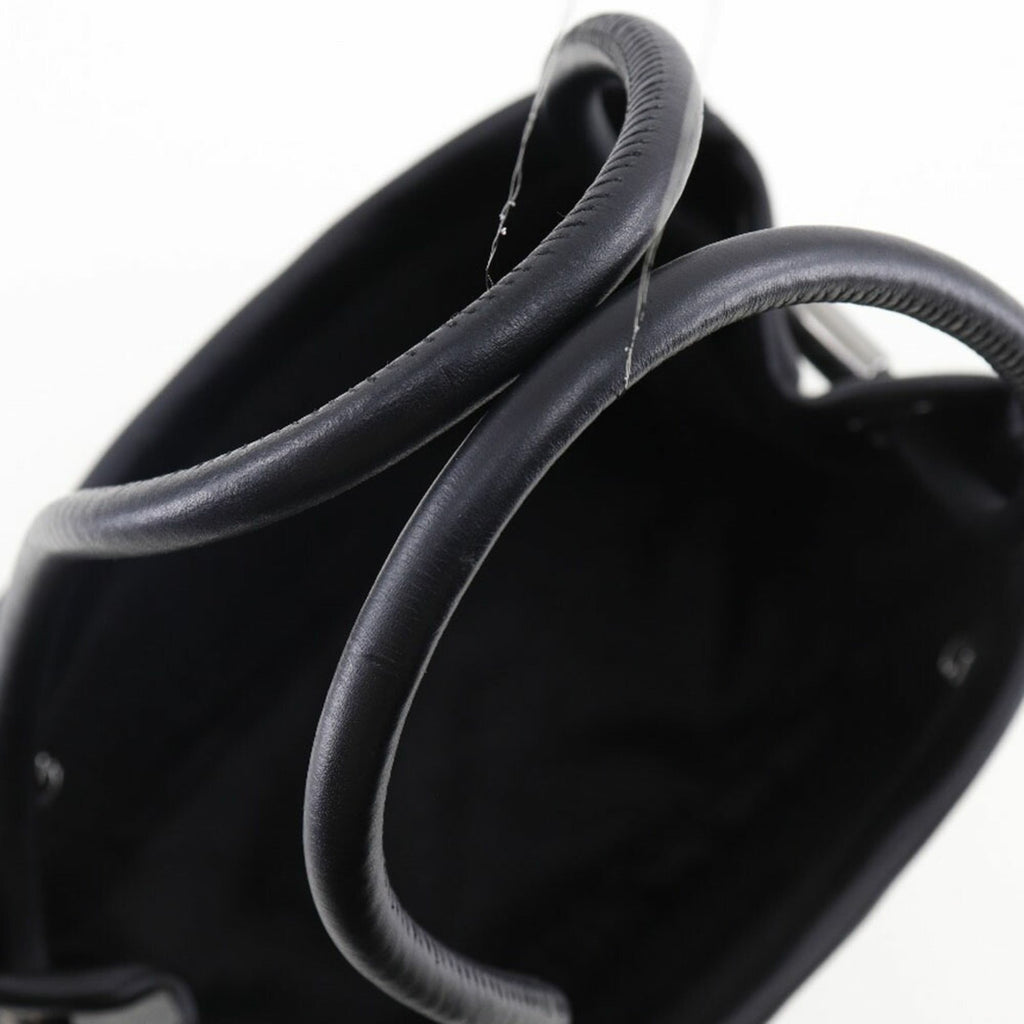 CHANEL camellia tote bag logo lambskin x enamel black ladies