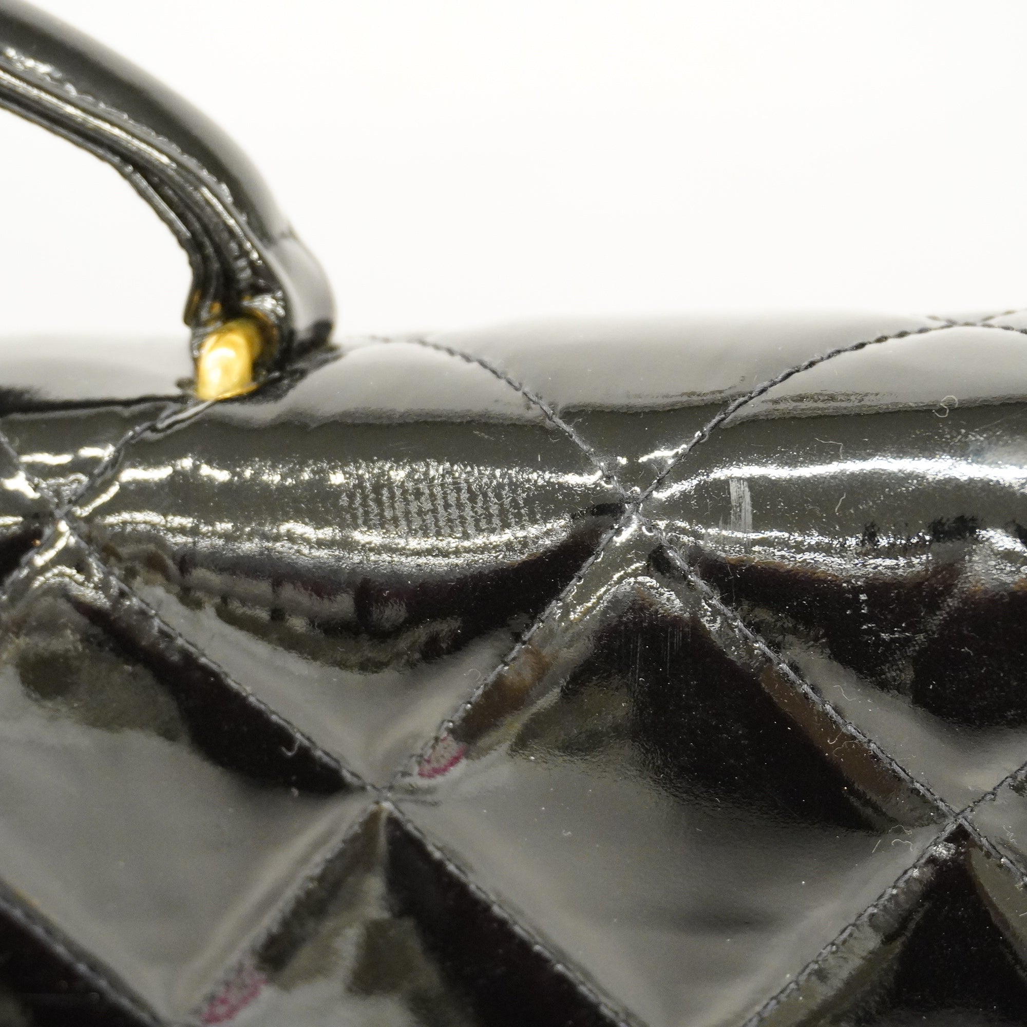 CHANELAuth  Matelasse Business Bag Women's Patent Leather Briefcase Black