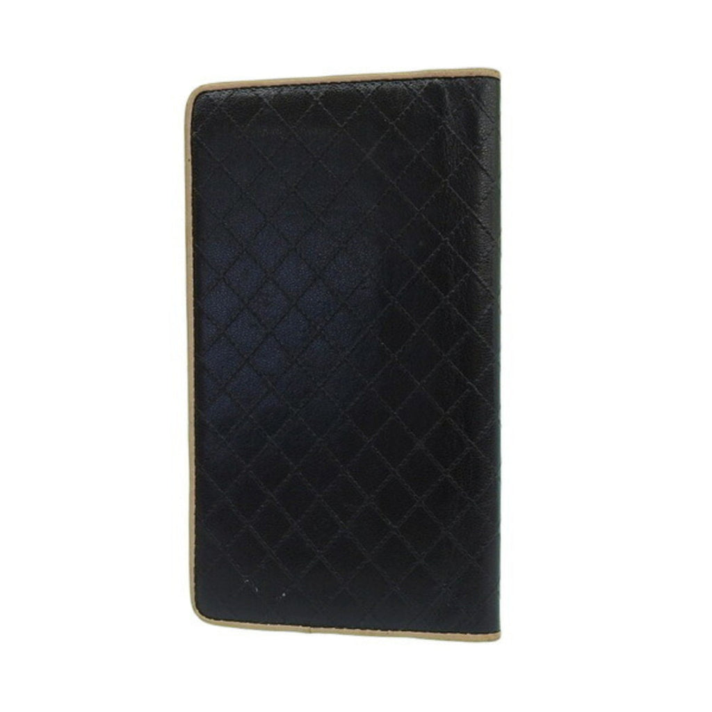 CHANEL Leather Cocomark Notebook Cover Black Ladies