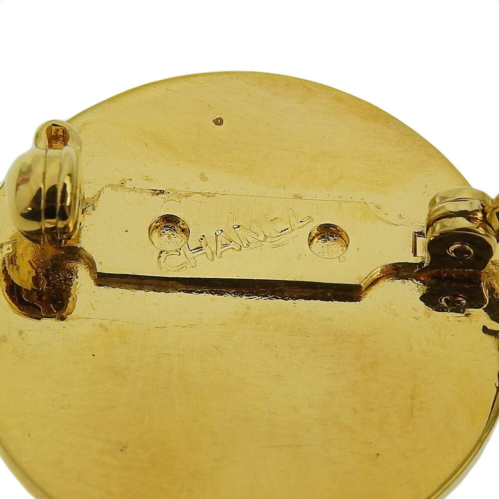 CHANEL bag motif brooch here mark matelasse gold plated ladies