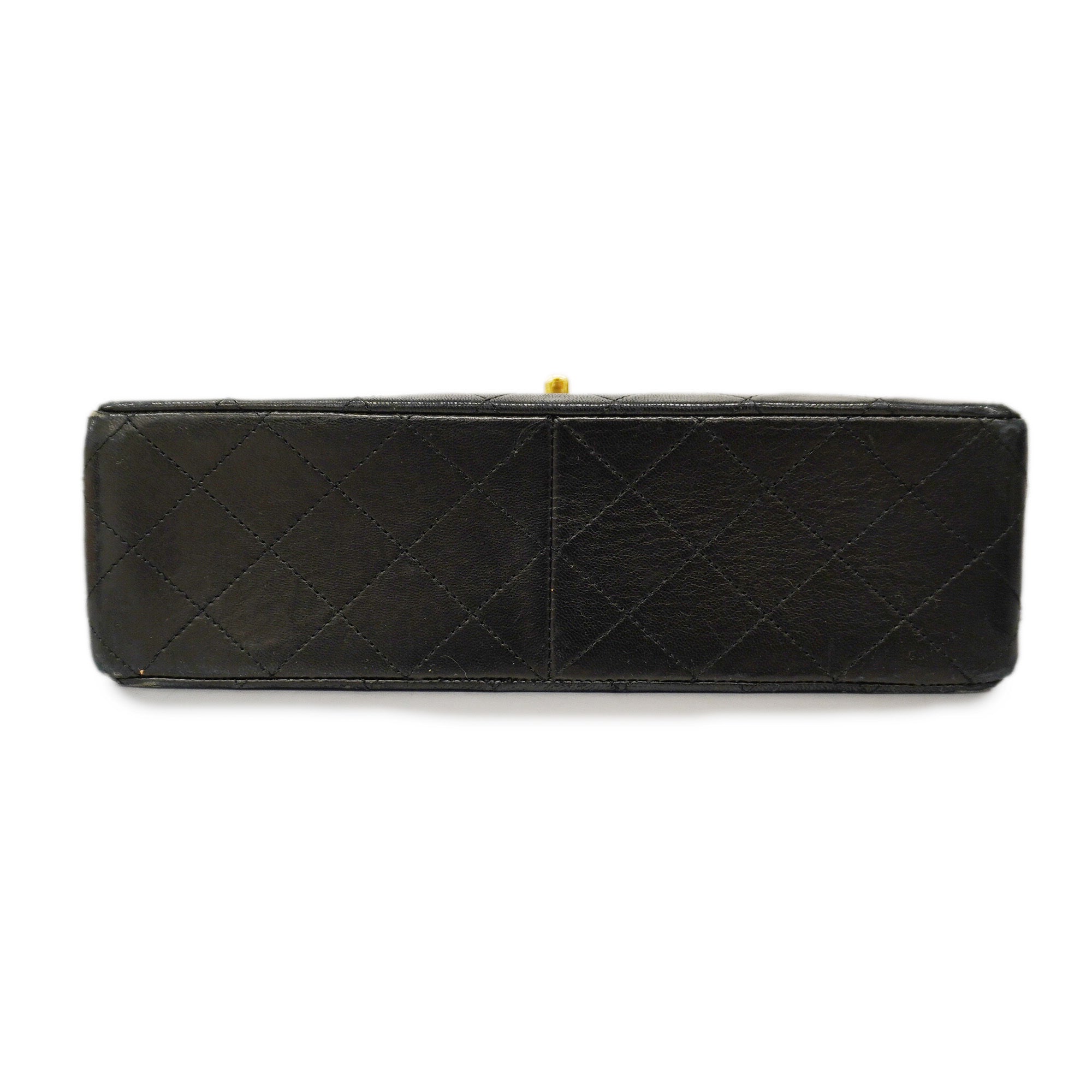 CHANELAuth  Matelasse W Flap W Chain Lambskin Women's Leather Shoulder Bag Black