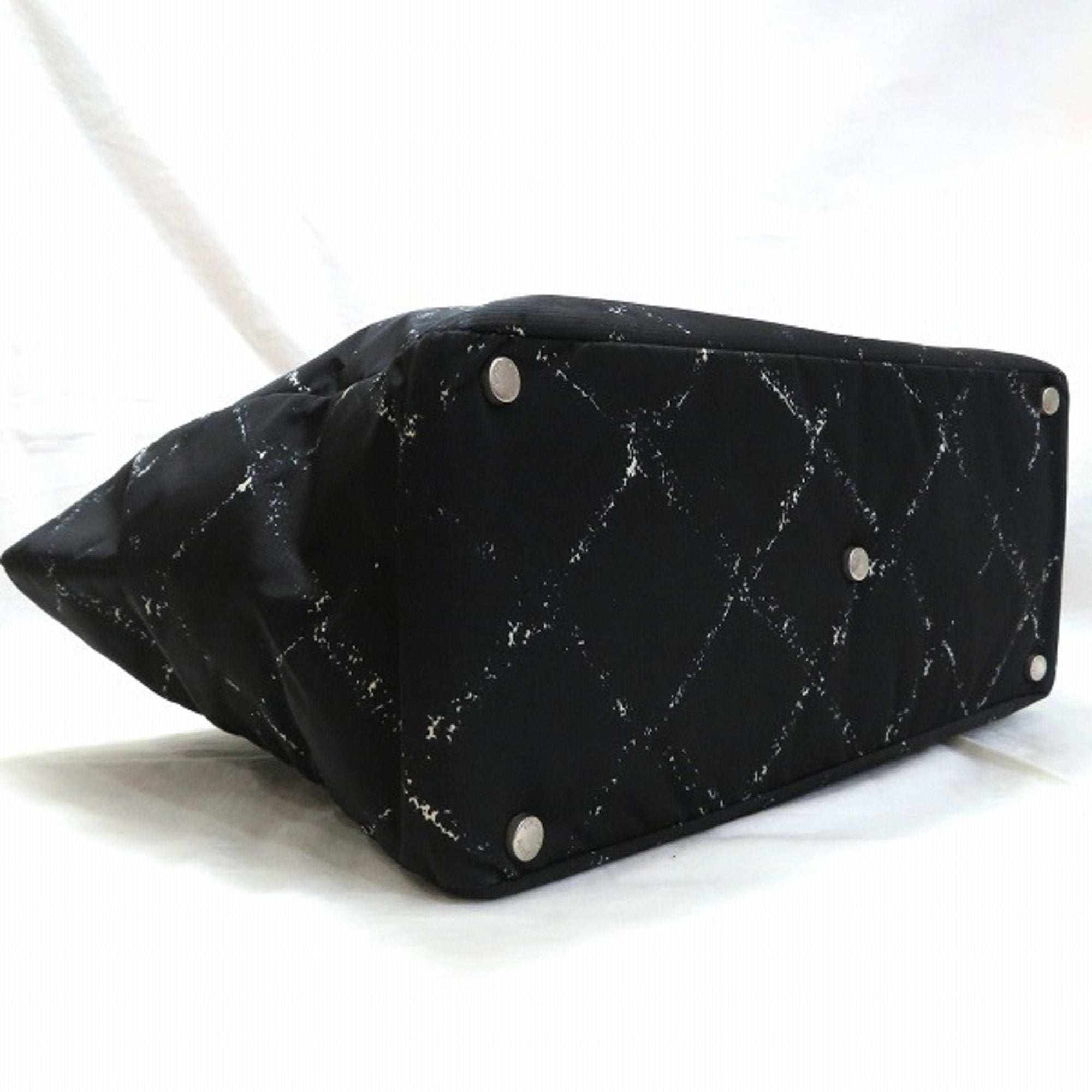 CHANEL old travel line bag tote unisex
