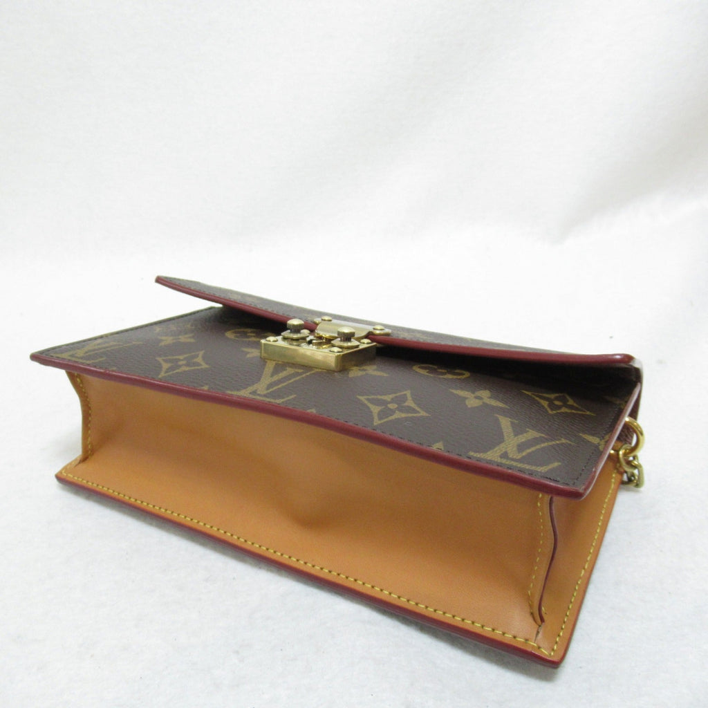 LOUIS VUITTON S lock belt pouch GM waist bag Brown Monogram PVC coated canvas M68550