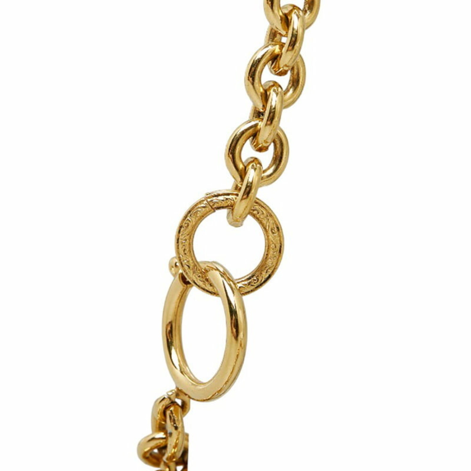 CHANEL Cocomark Necklace Gold Plated Men's