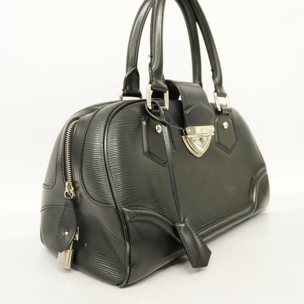 LOUIS VUITTONAuth  Epi Bowling Montagne GM M59312 Women's Handbag Noir