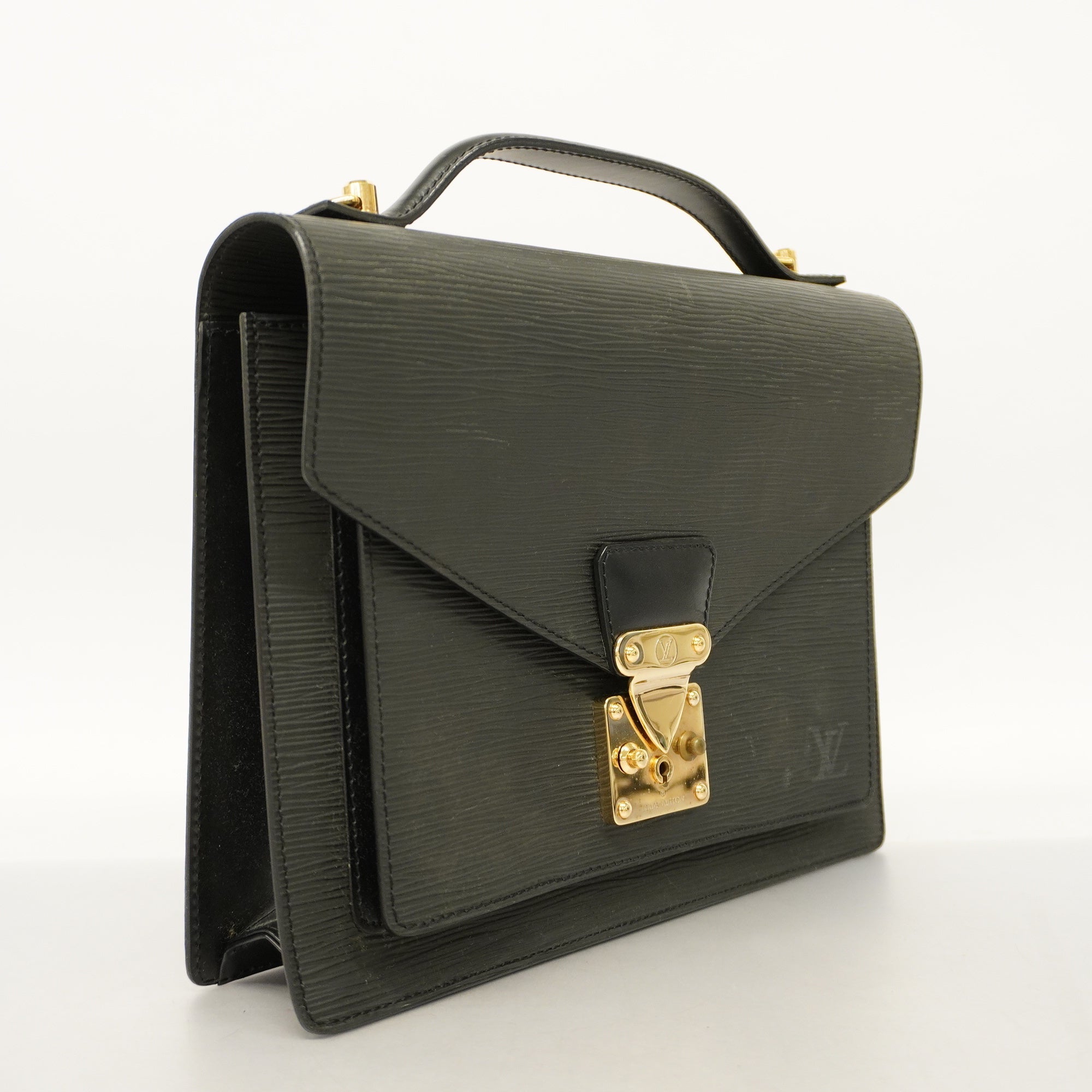 LOUIS VUITTON Auth  Epi 2WAY Bag Monceau M52122 Women's Handbag Noir