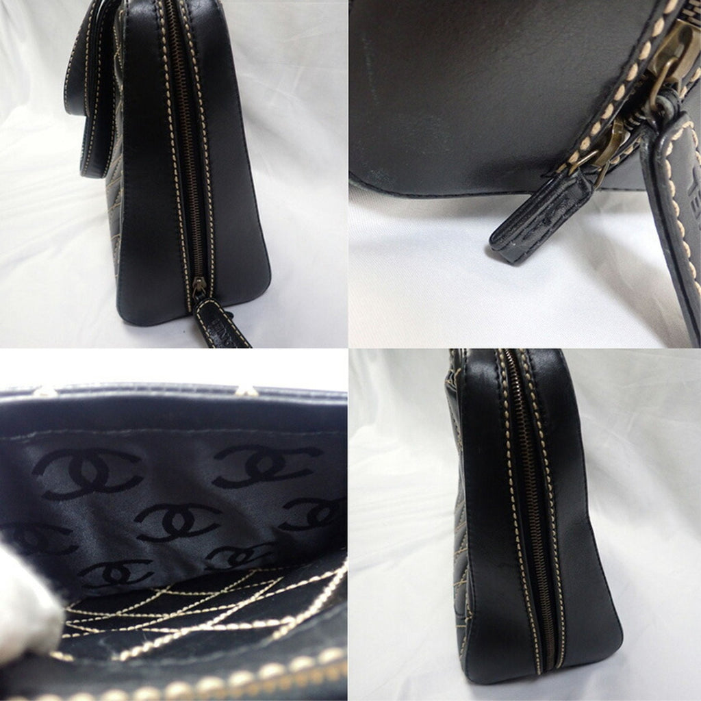 CHANEL matelasse wild stitch calf leather handbag