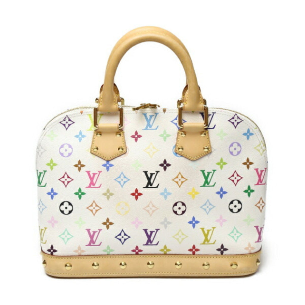 LOUIS VUITTON Alma Monogram Multicolor M92647  Bron White Handbag LV
