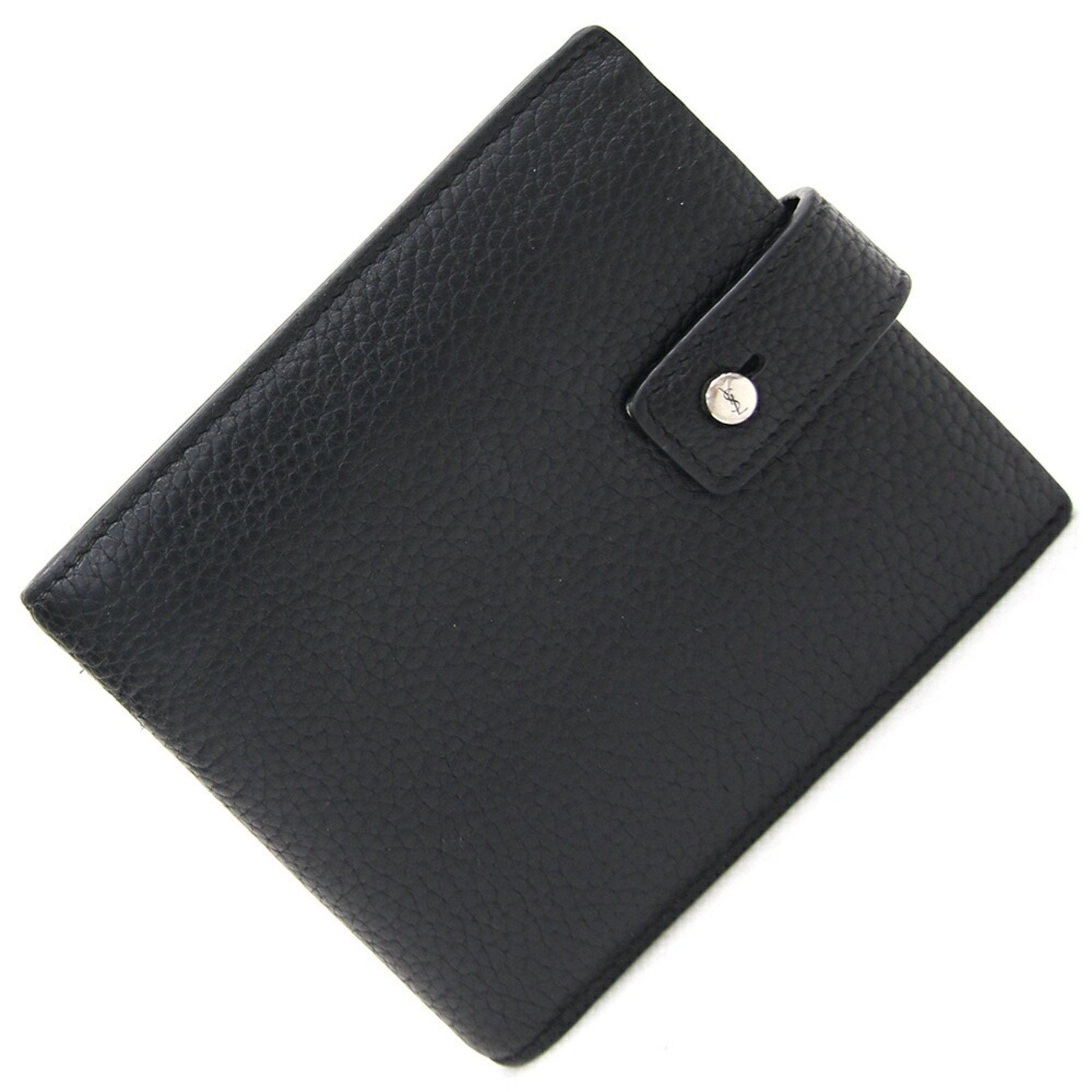 YVES SAINT LAURENT Saint Laurent Paris Bifold Billfold 507615 Black Leather Wallet Card Case Men's SAINT LAURENT PARIS