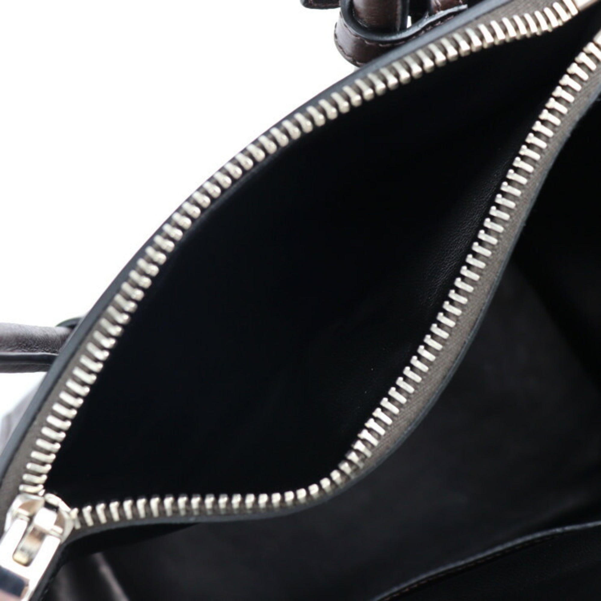PRADA Handbag BN2625 Gray Scarf MORO Dark Brown Silver Metal Fittings 2WAY Shoulder Bag All Leather [The inside is also made of leather for a luxurious feel]