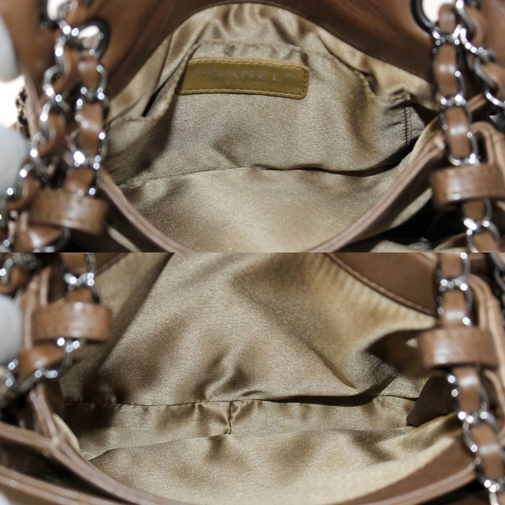 CHANEL chain shoulder bag matelasse dark brown 15357745