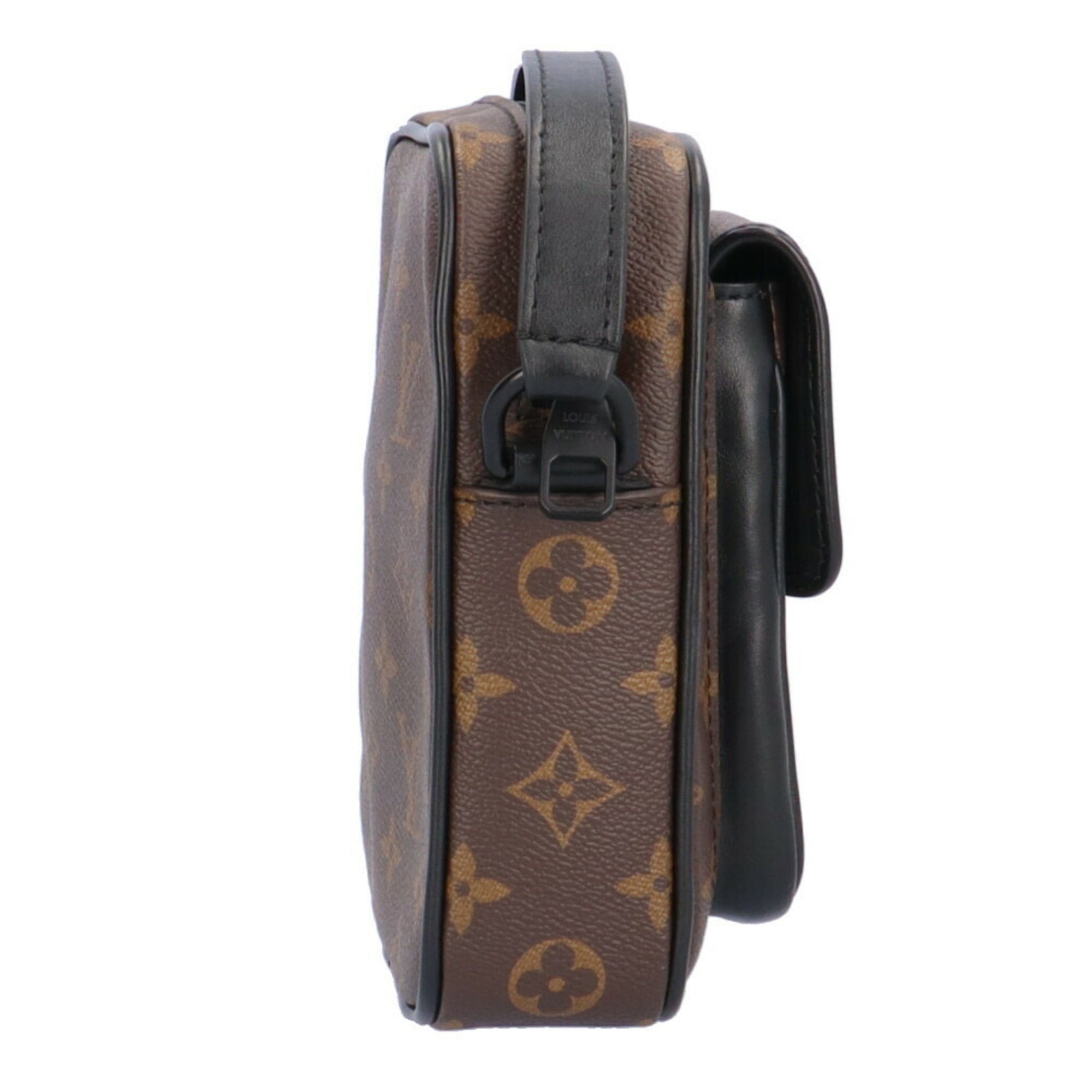 LOUIS VUITTON Crust Fur Wearable Monogram Macassar Shoulder Bag M69404 Brown Unisex