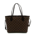 LOUIS VUITTON Neverfull PM Tote Bag Brown Ebene Damier PVC coated canvas N51109