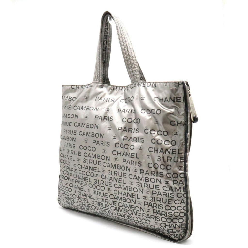 CHANEL Unlimited Tote Bag Large Shoulder Nylon Silver 6113