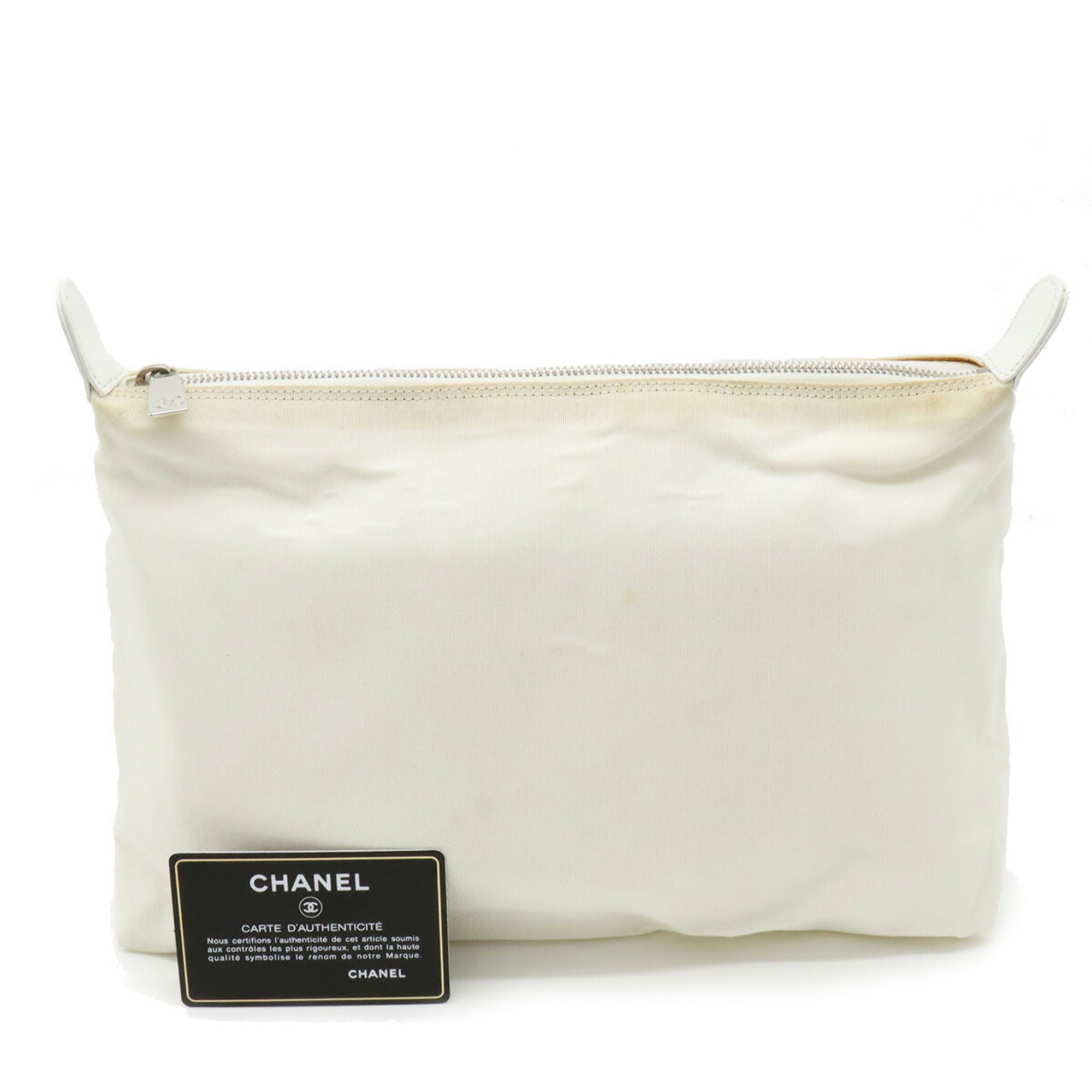 CHANEL Executive Line Coco Mark Tote Bag Handbag White Shoulder A15206