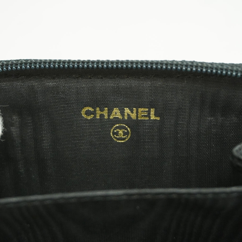 CHANELAuth  Women's Caviar Leather Gold Hardware Coin Purse/coin Case Black