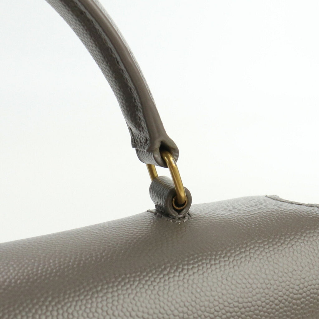 SAINT LAURENT Cassandra Midia 623931 BOW0W 1202 Handbag Leather Women's