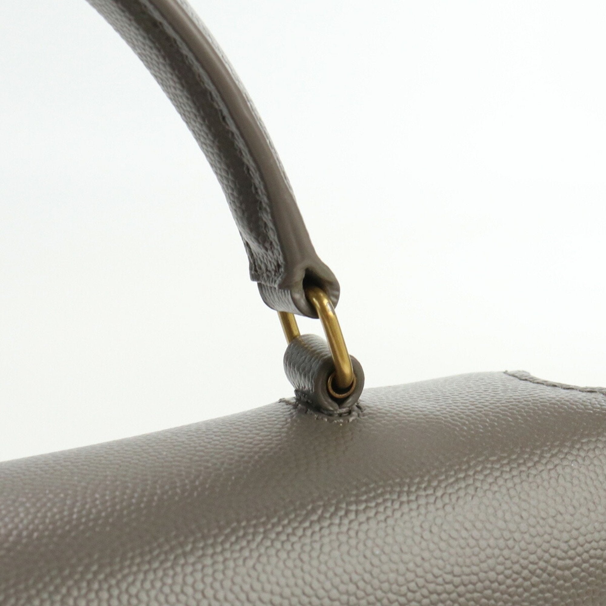 SAINT LAURENT Cassandra Midia 623931 BOW0W 1202 Handbag Leather Women's