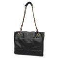 CHANEL  Matelasse Chain Shoulder Women's Leather Shoulder Bag Black