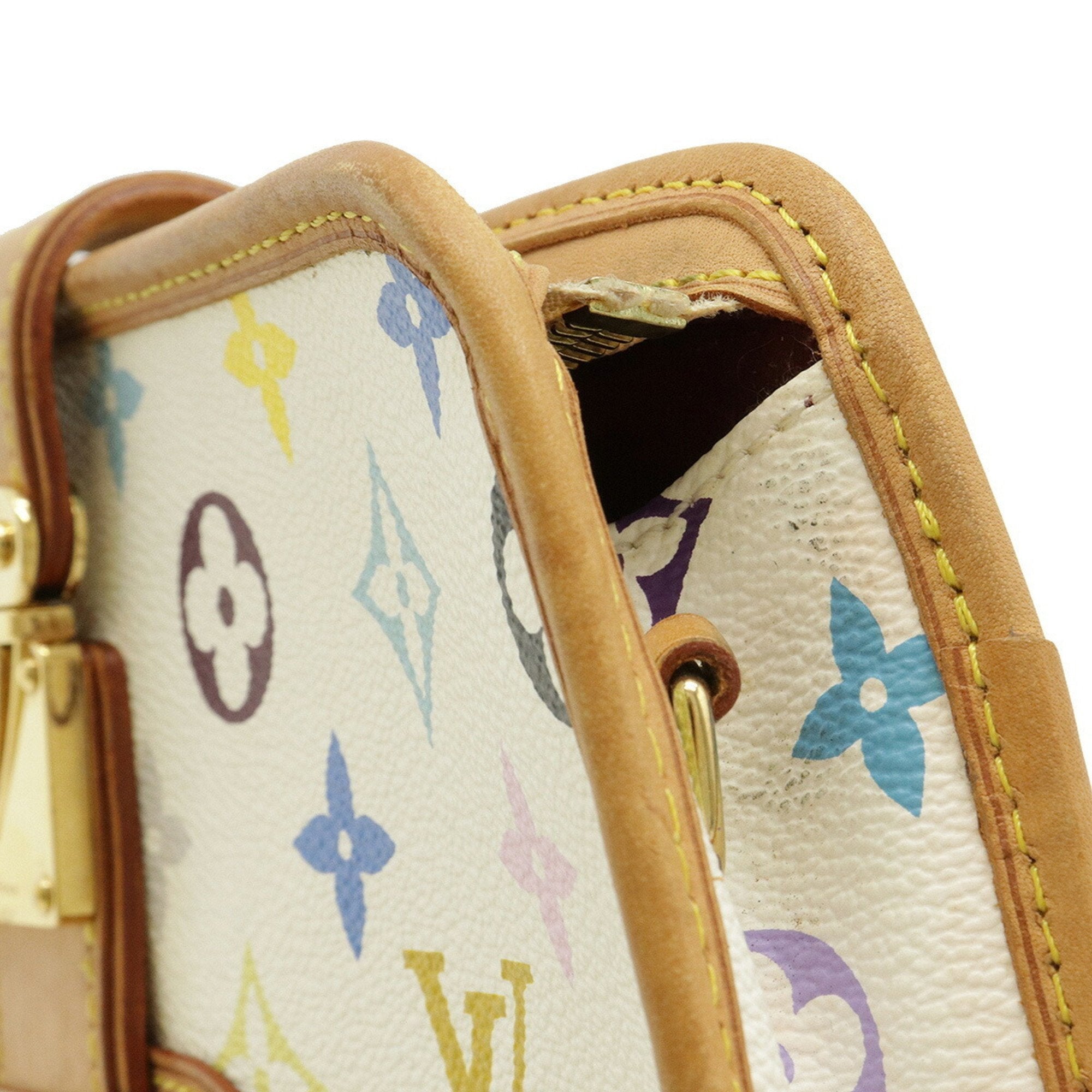 Louis Vuitton Monogram Multicolor Shirley Handbag Shoulder Clutch Bag Bronne White M40049