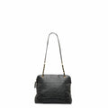 CHANEL Triple Coco Mark Chain Shoulder Bag Black Caviar Skin Women's