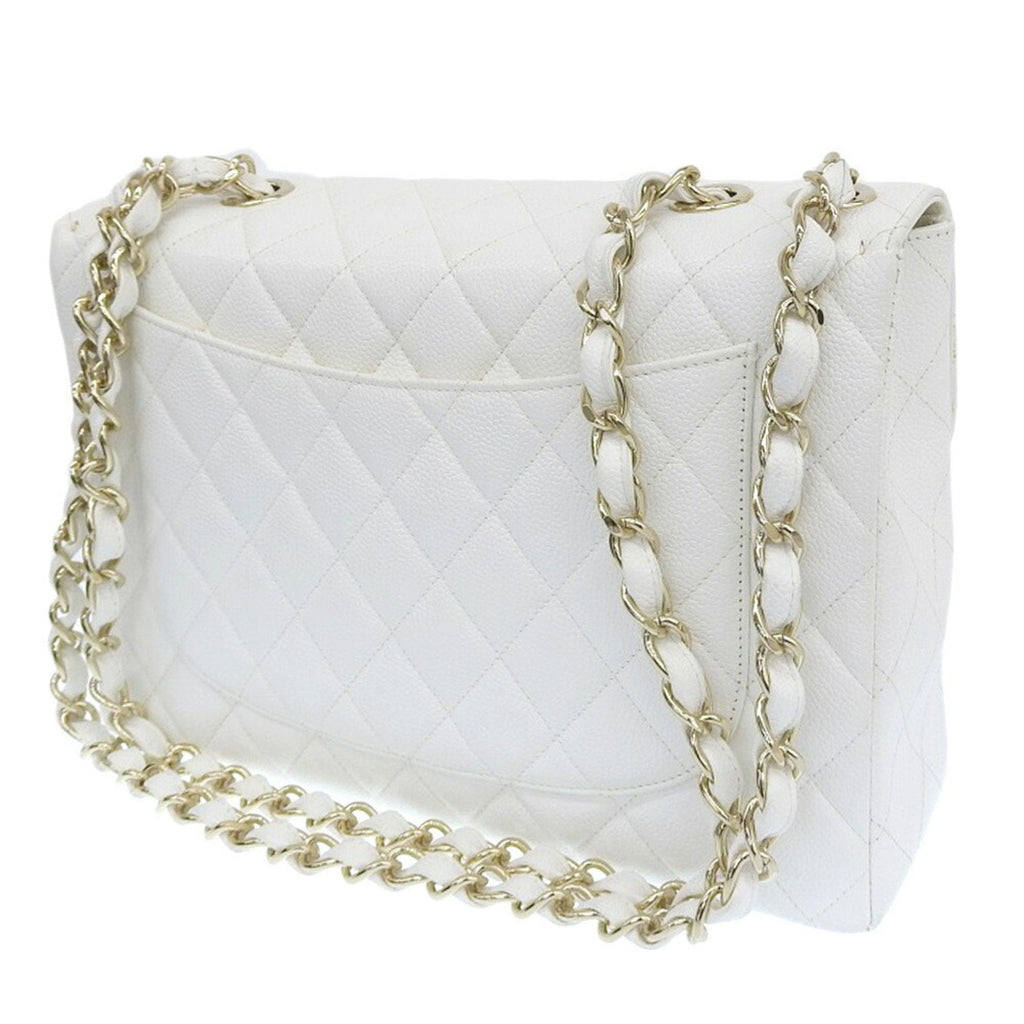 CHANEL matelasse 30 big coco mark shoulder bag white 7 series A11869