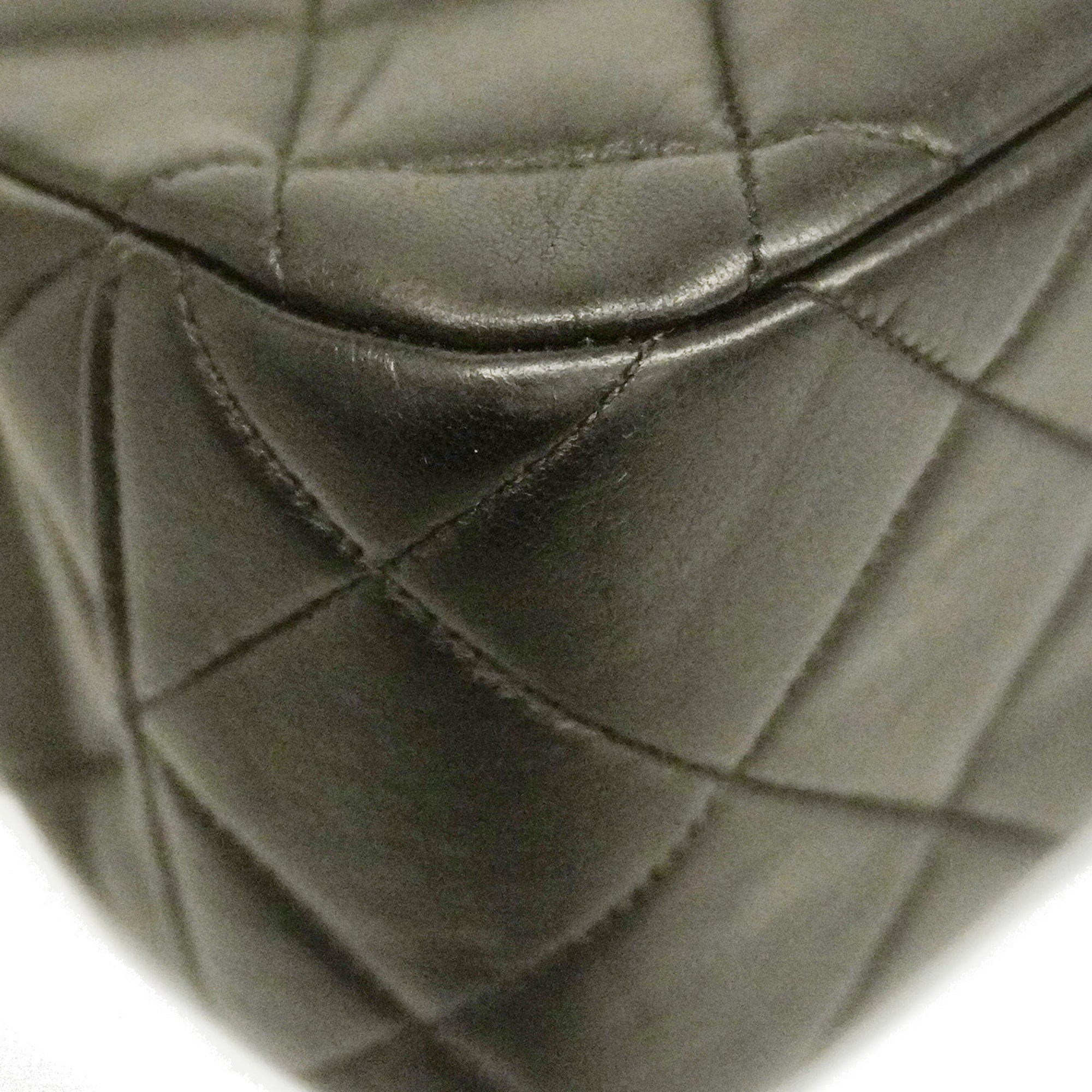 CHANELAuth  Matelasse Lambskin Women's Leather Handbag Black