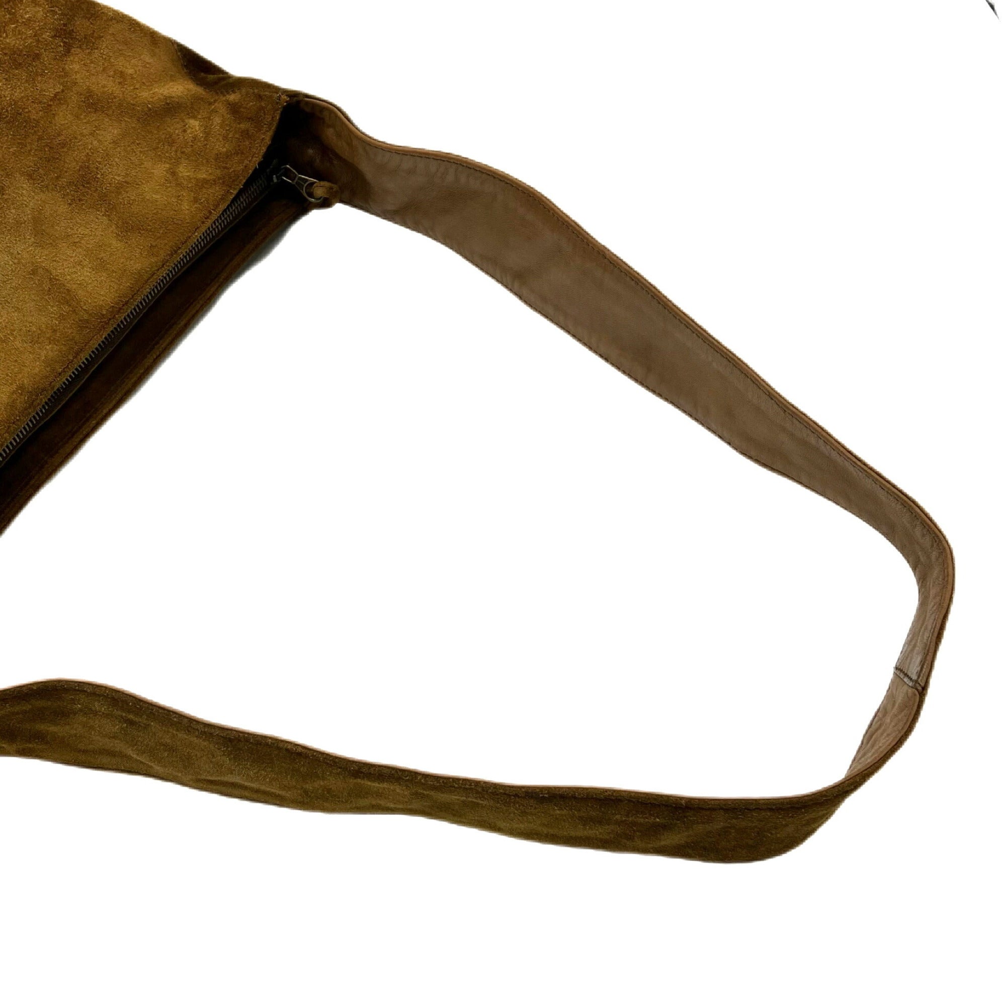 CHANEL Shoulder bag suede brown one shoulder here mark