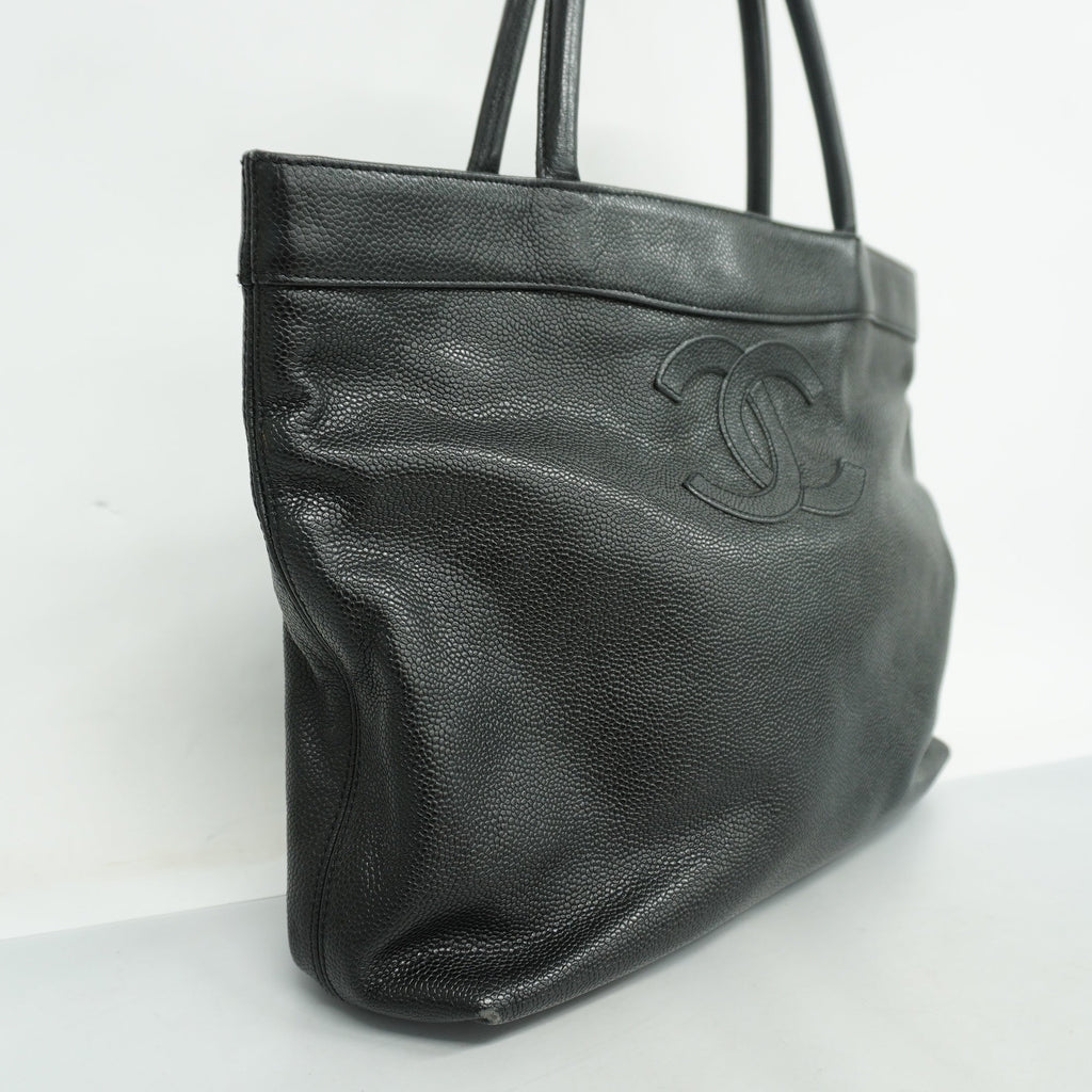 CHANELAuth  Tote Bag Women's Caviar Leather Black