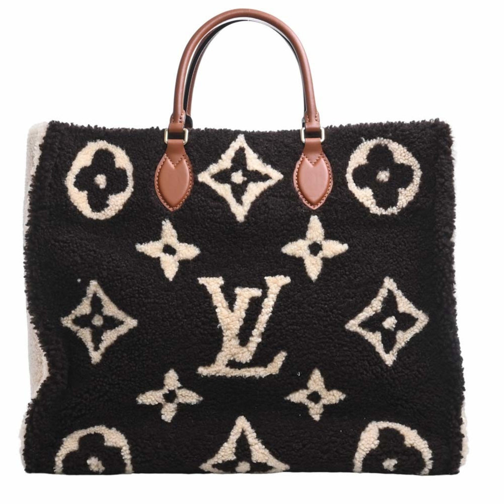 LOUIS VUITTON Monogram Teddy On the Go GM 2WAY Handbag M55420 Brown/Ivory Women's