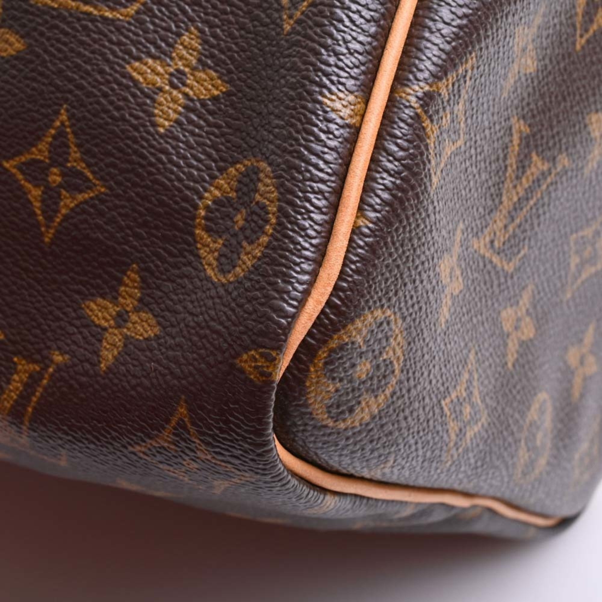 LOUIS VUITTON Monogram Speedy 35 Handbag Boston Bag M41524 Brown Women's