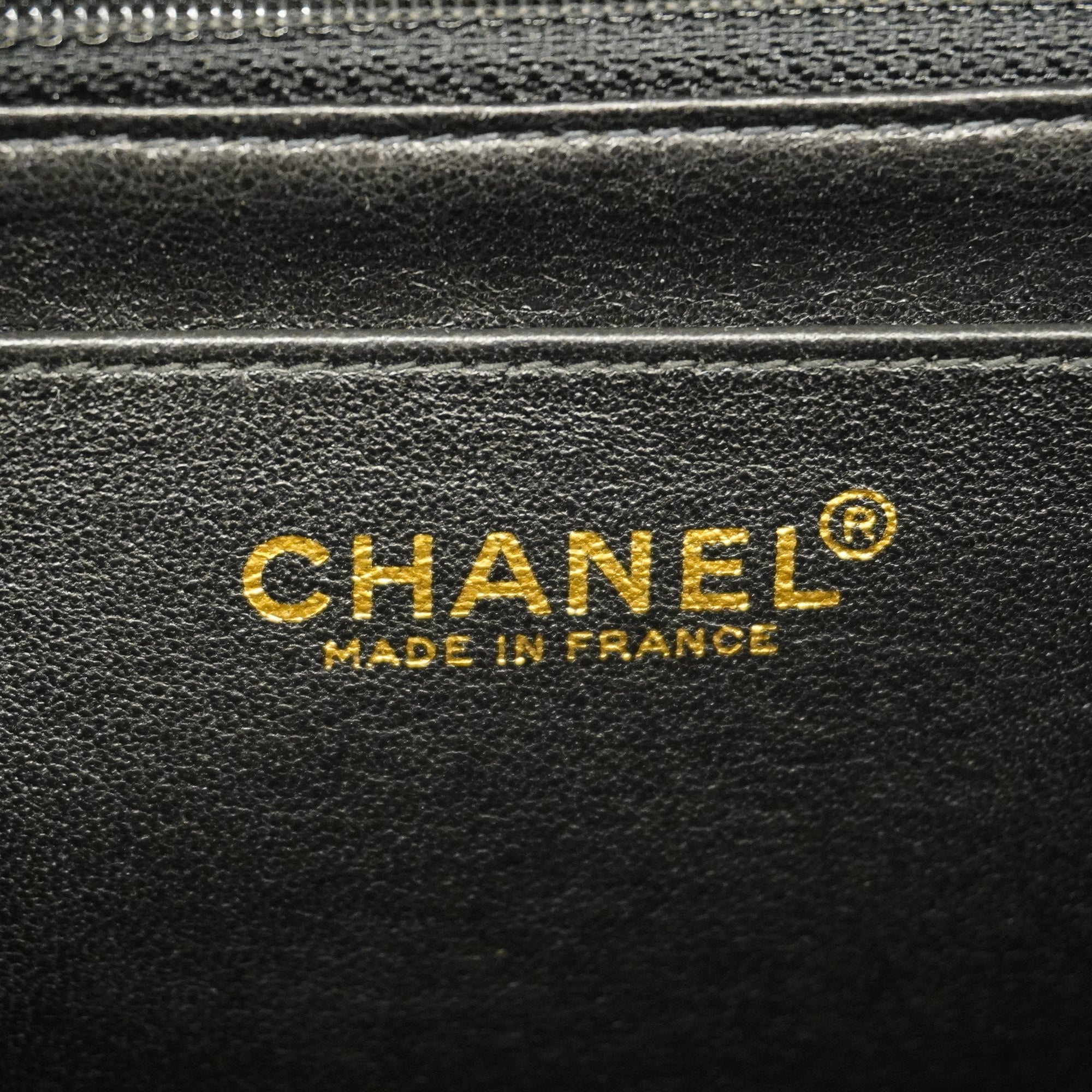 CHANELAuth  Chocolate Bar Single Chain Shoulder Bag Women's Leather Black