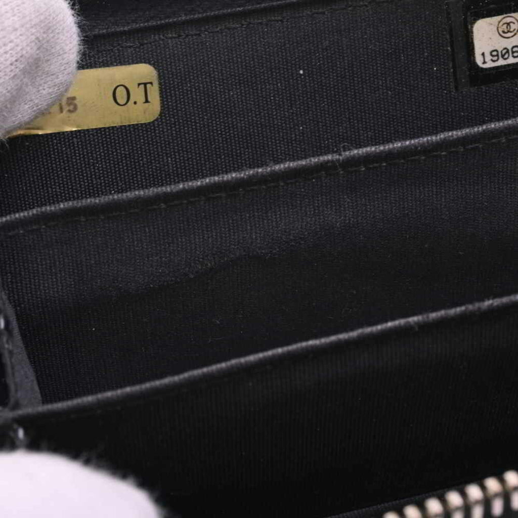 Chanel Leather Coco Mark Coin Case Black