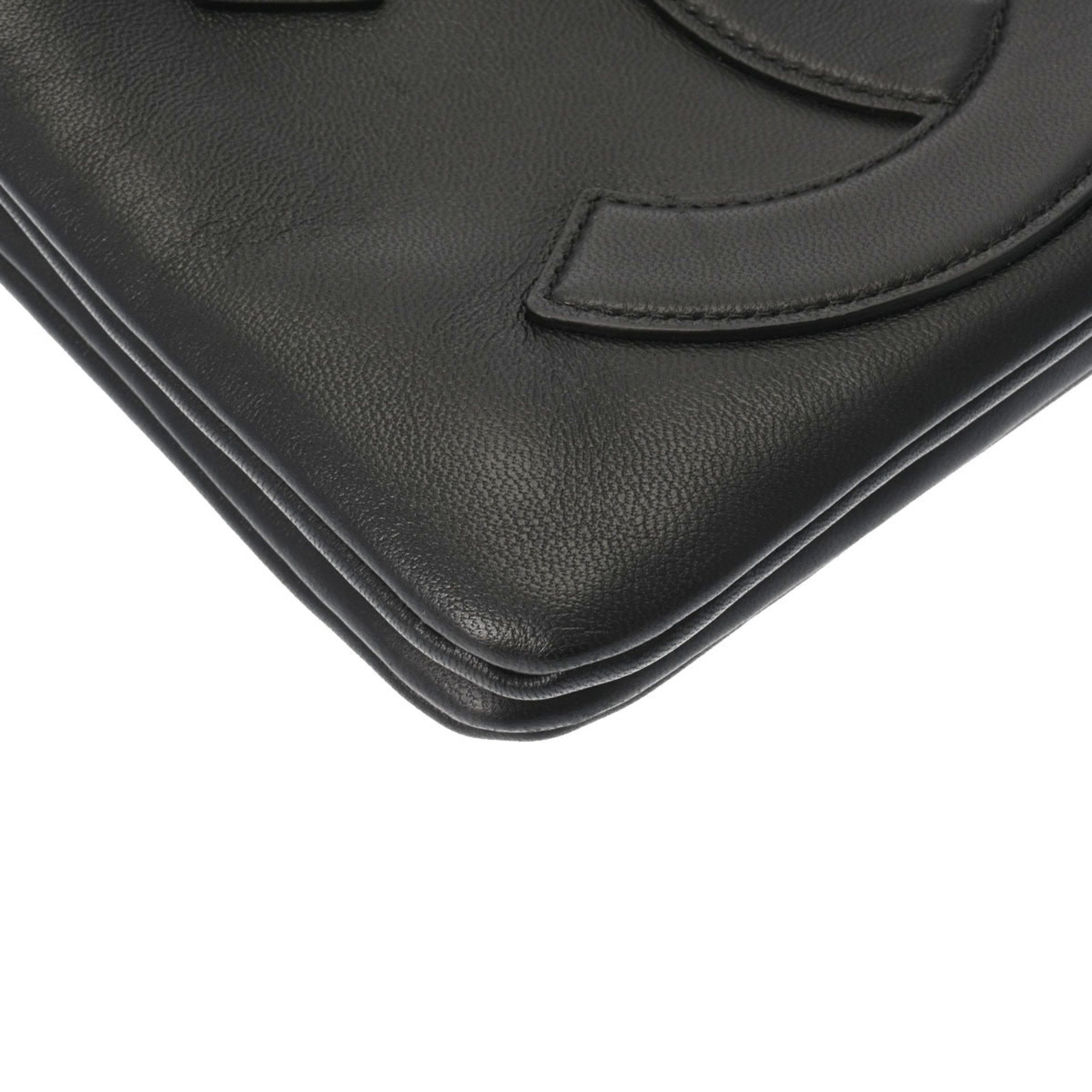 CHANEL Cocomark Waist Bag Black Ladies Lambskin Body