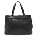 CHANEL Caviar Skin Coco Mark Tote Bag Shoulder Leather Black