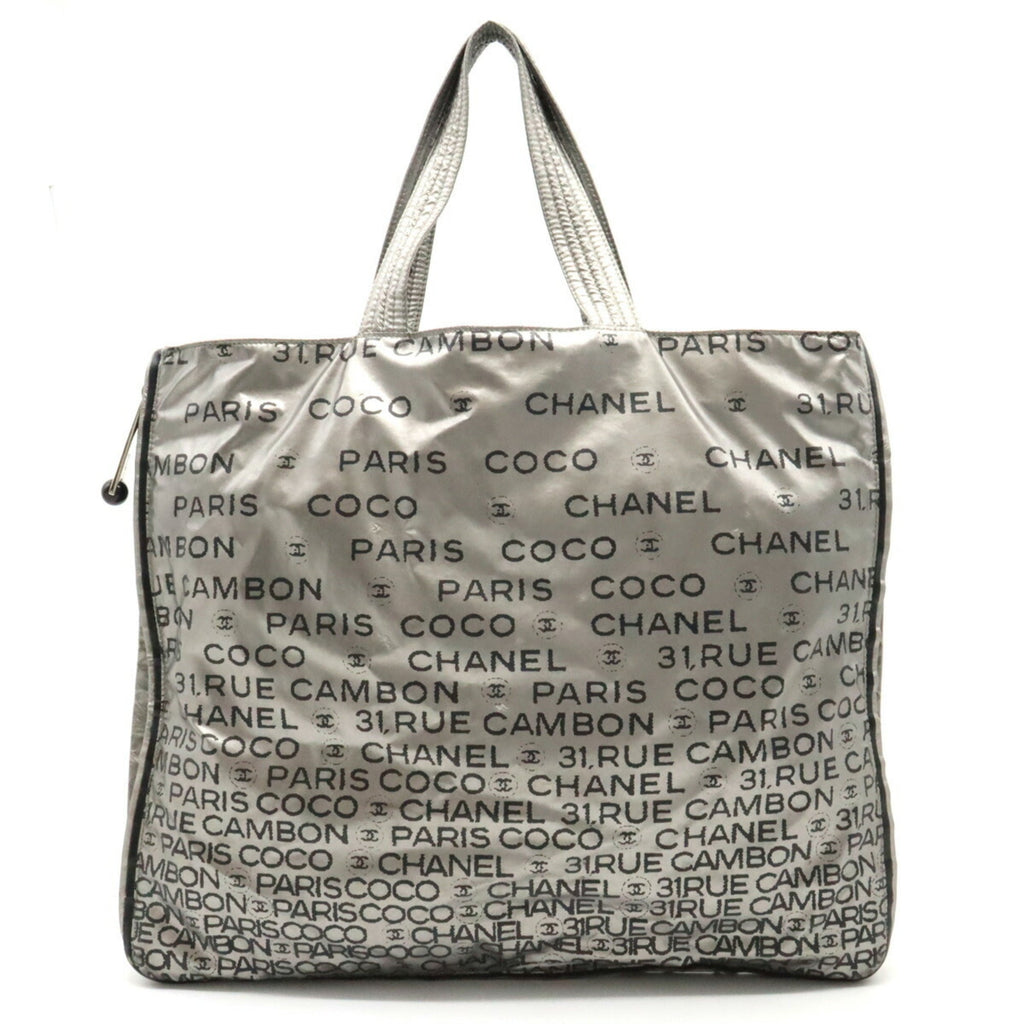 CHANEL Unlimited Tote Bag Large Shoulder Nylon Silver 6113