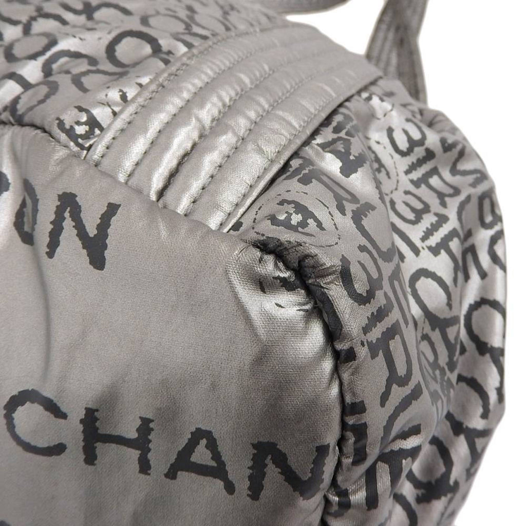 CHANEL unlimited handbag shoulder bag tote silver with seal 1